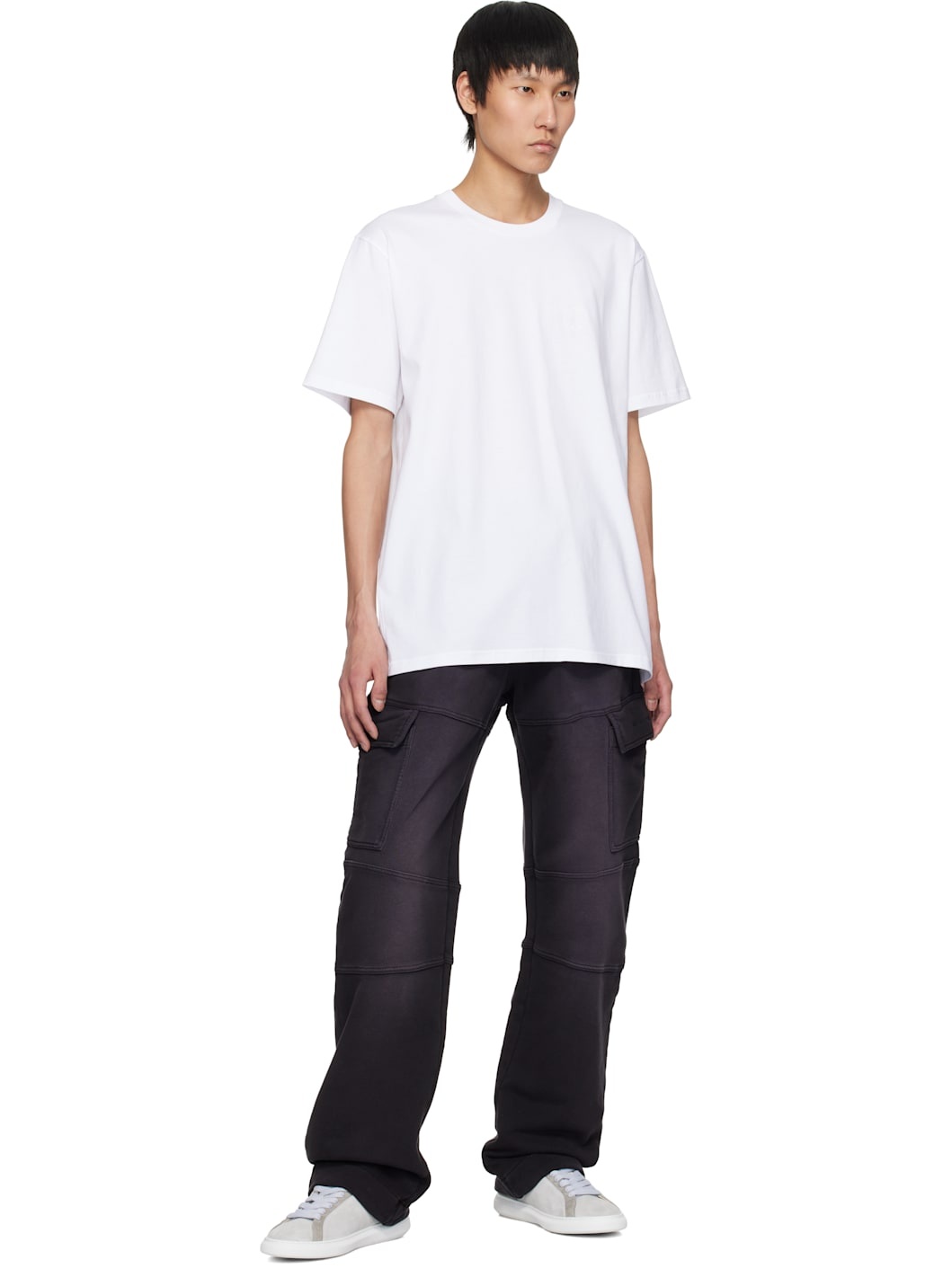 White Embroidered Logo T-shirt - 4