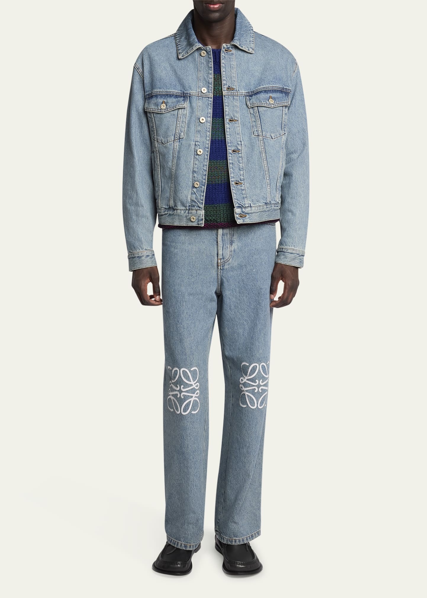 Men's Anagram Elbow Trucker Jacket - 2