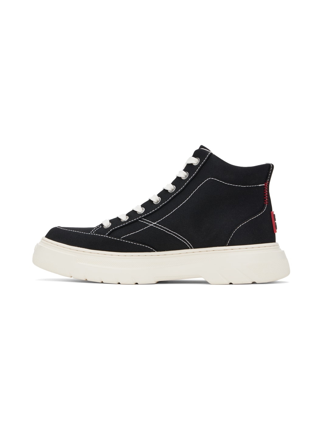 Black Stacked Logo Sneakers - 3