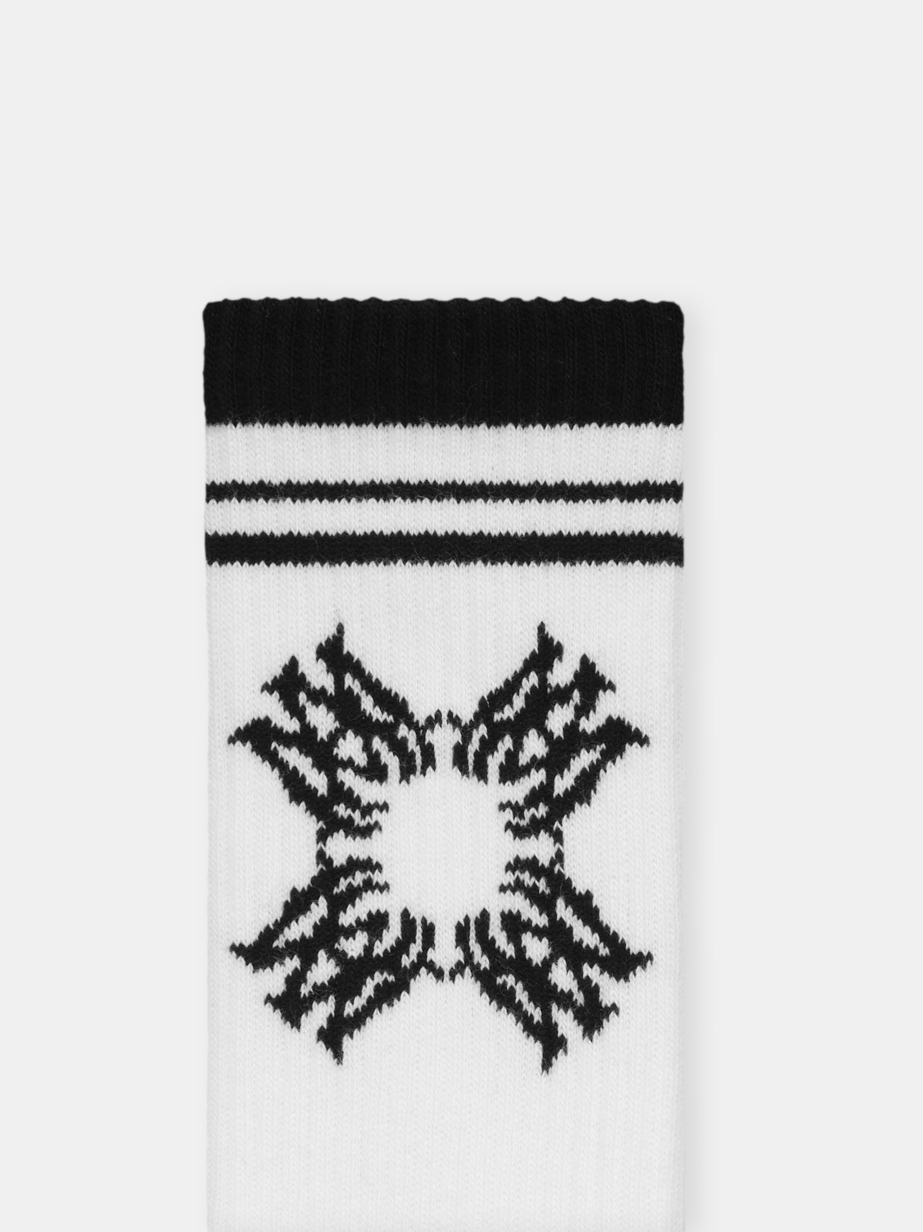 【関税込み】AMIRI ブラック＆ホワイト MA Quad ソックス AMIRI MA QUAD SOCK | REVERSIBLE