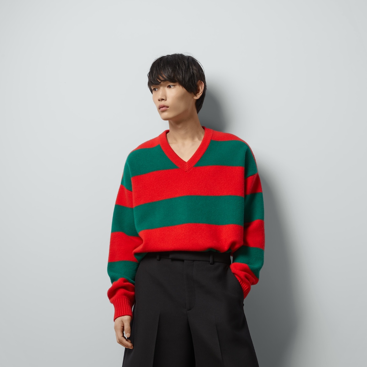 Felted wool striped sweater - 6