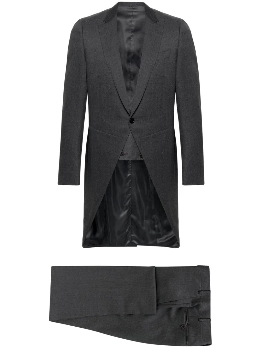 single-breasted wool suit - 1
