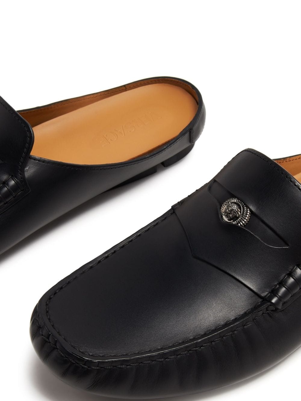 Medusa leather loafers - 4