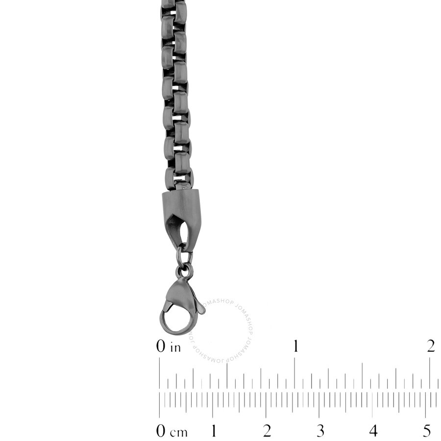 Robert Alton - Robert Alton Matte Grey Stainless Steel Chain and Bracelet 2-Piece Set - 1