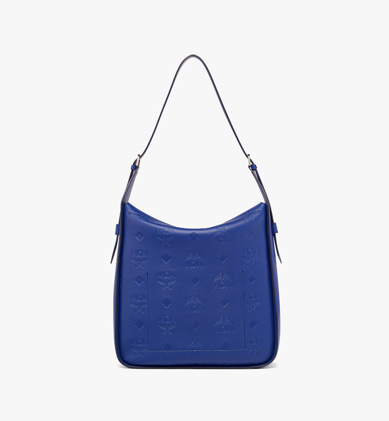 Aren N/S Flap Hobo in Embossed Monogram Leather 4