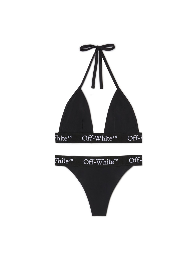 Black Logo Band Bikini - 1