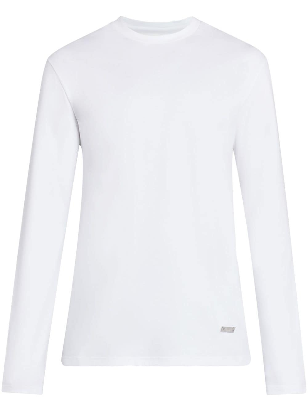 long-sleeved cotton T-shirt - 1