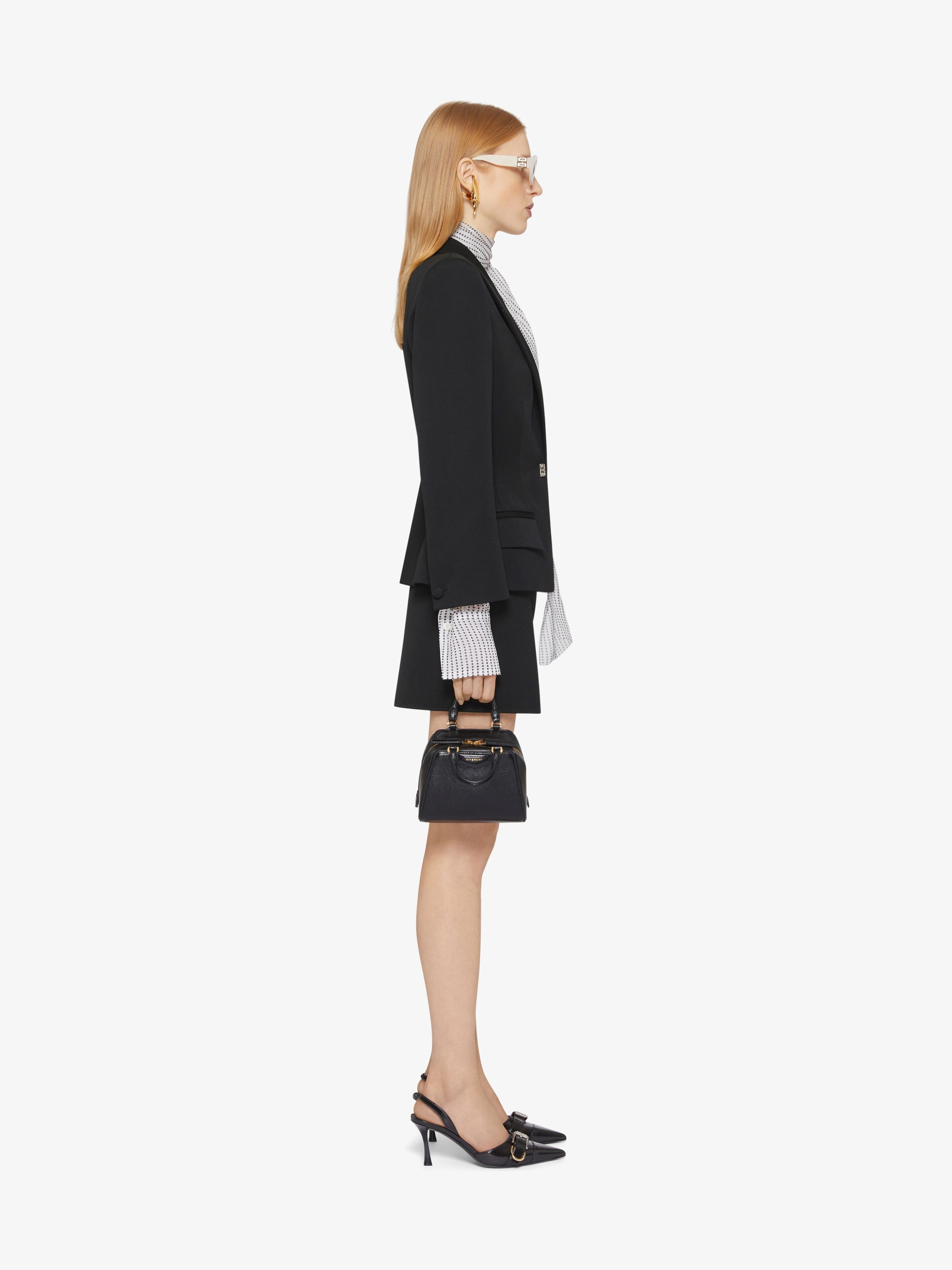 ミニスカート GIVENCHY Black grain de poudre mii skirt (BW40W915CT 001) Givenchy Black Grain De Poudre Mii Skirt | italist | REVERSIBLE