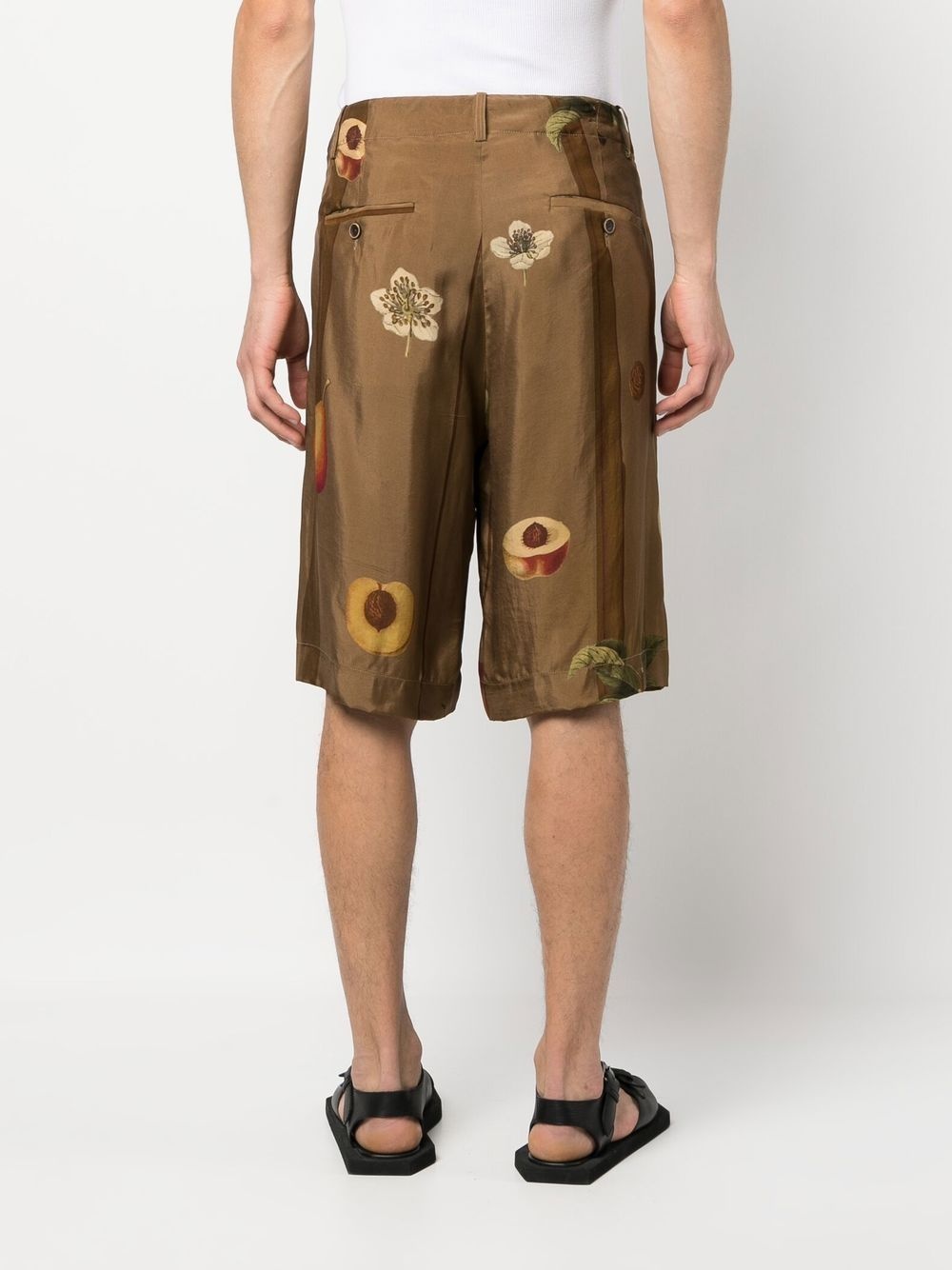 fruit-print detail shorts - 4