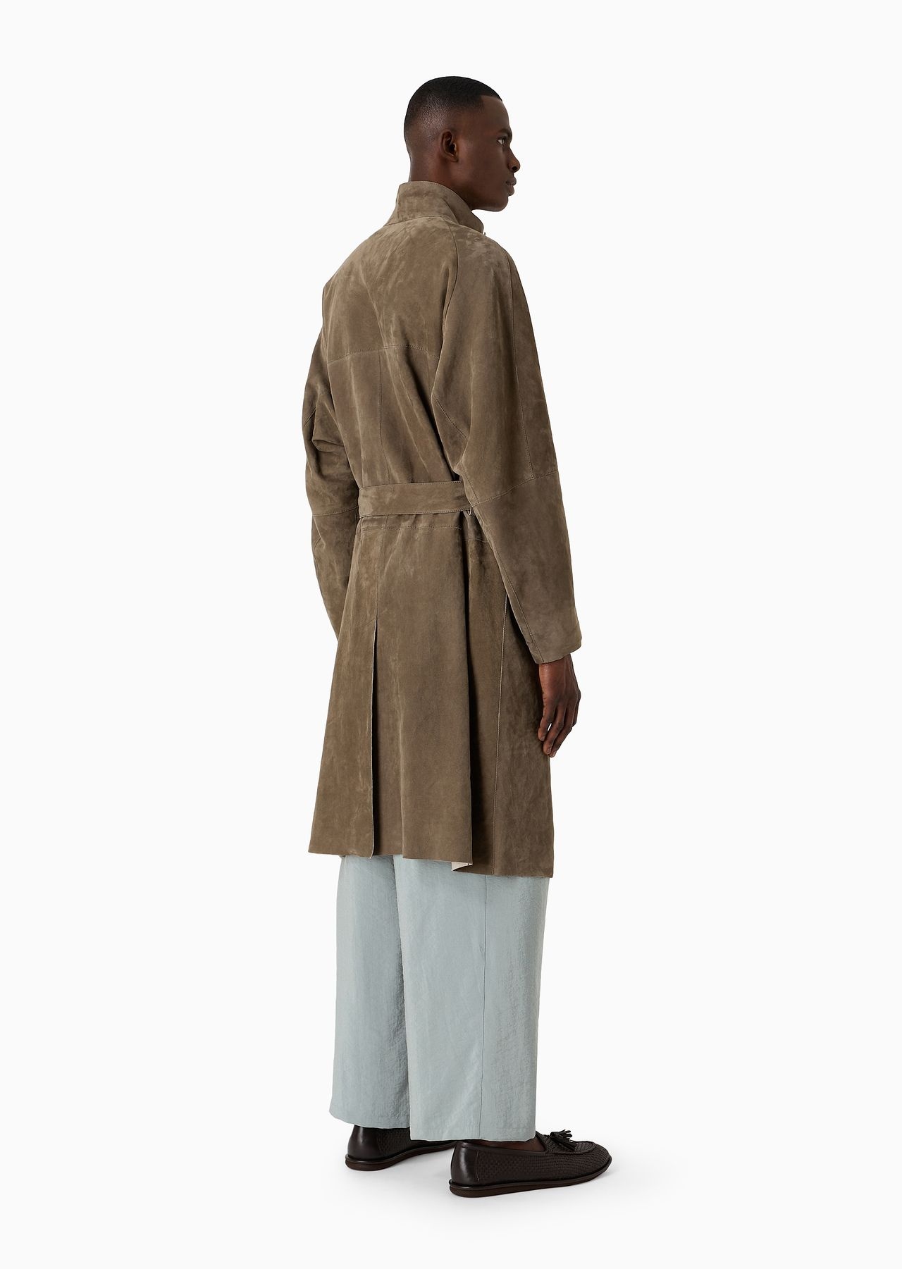 Suede trench coat - 3