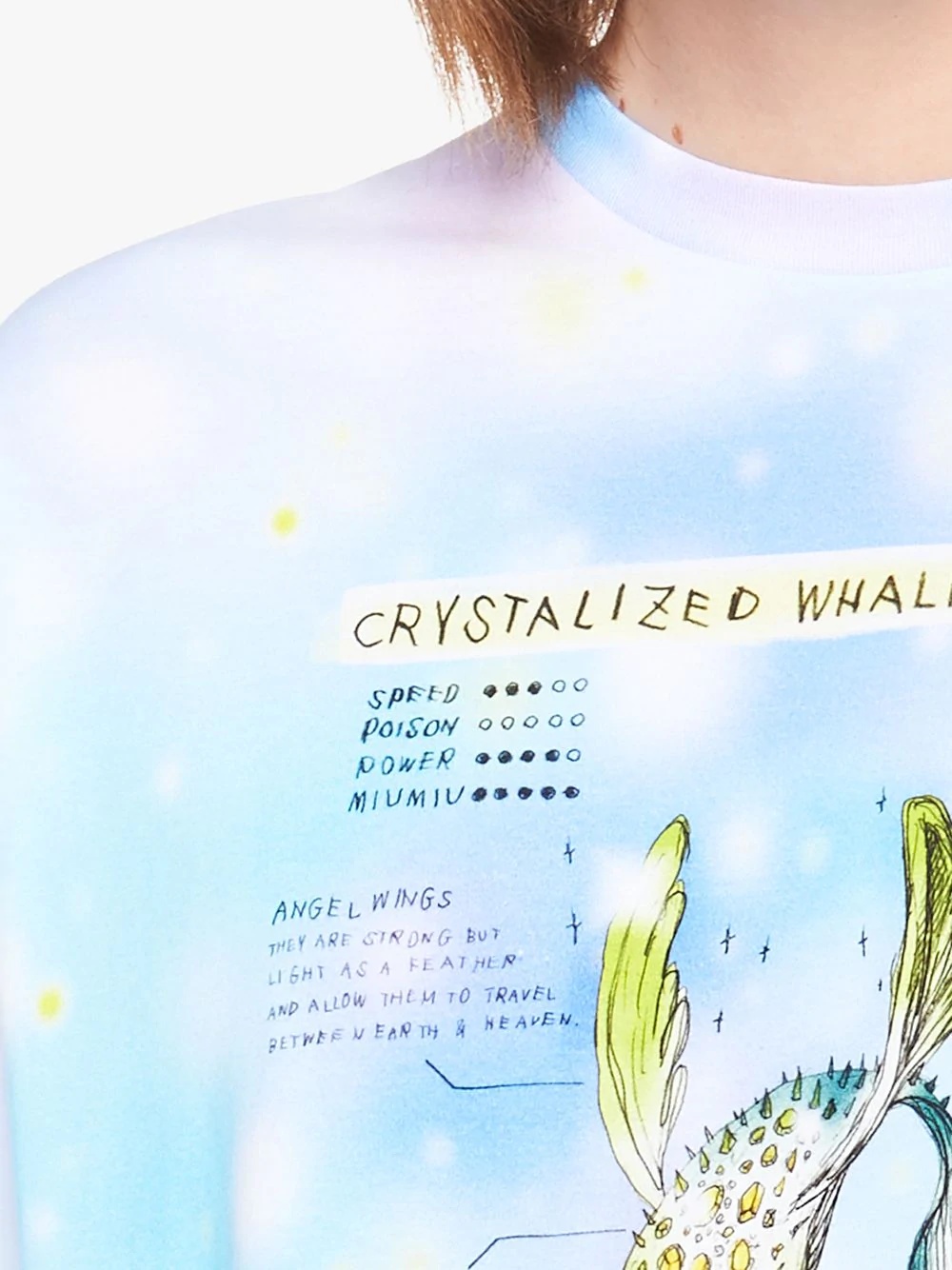 crystalized whale-print T-shirt - 5