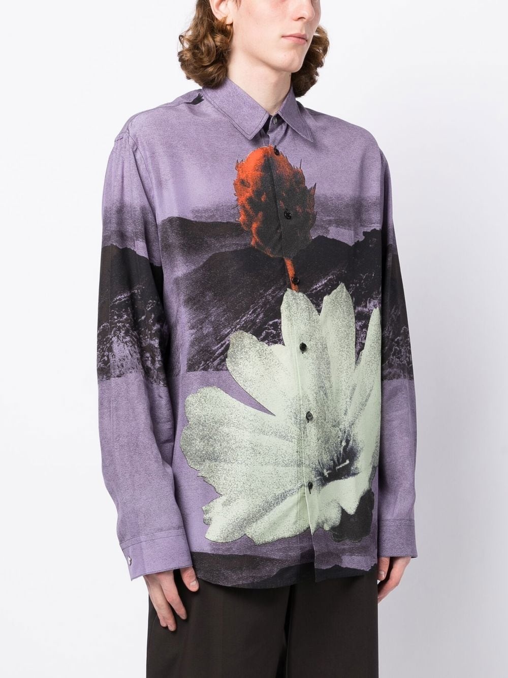 GRAPHIC-PRINT BUTTON-UP SHIRT - 4