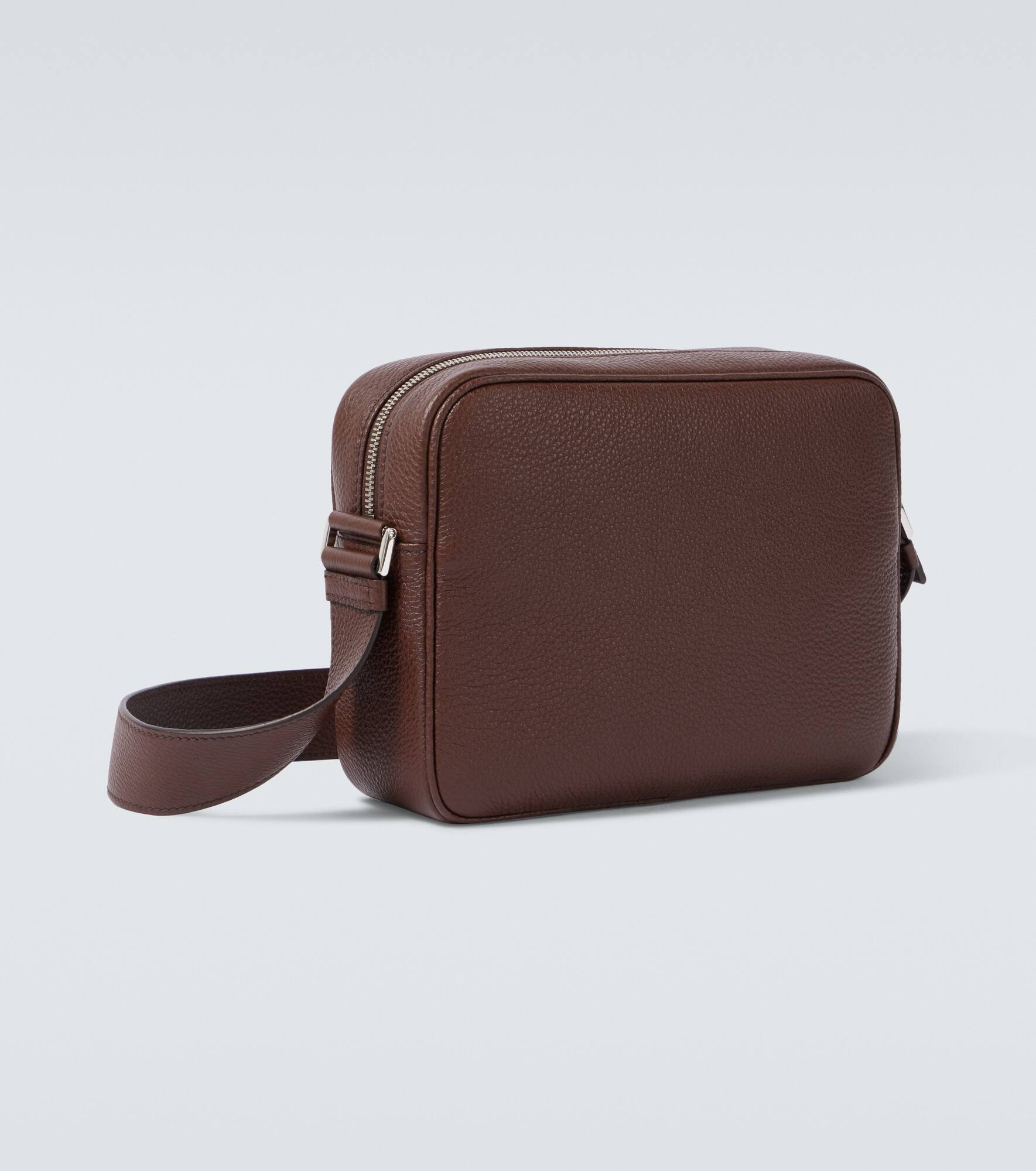 Logo leather shoulder bag - 5