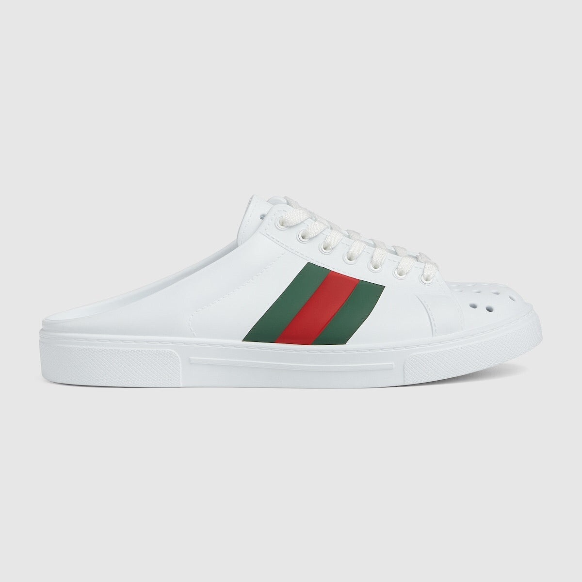 Gucci Ace Web Rubber Mules - 1
