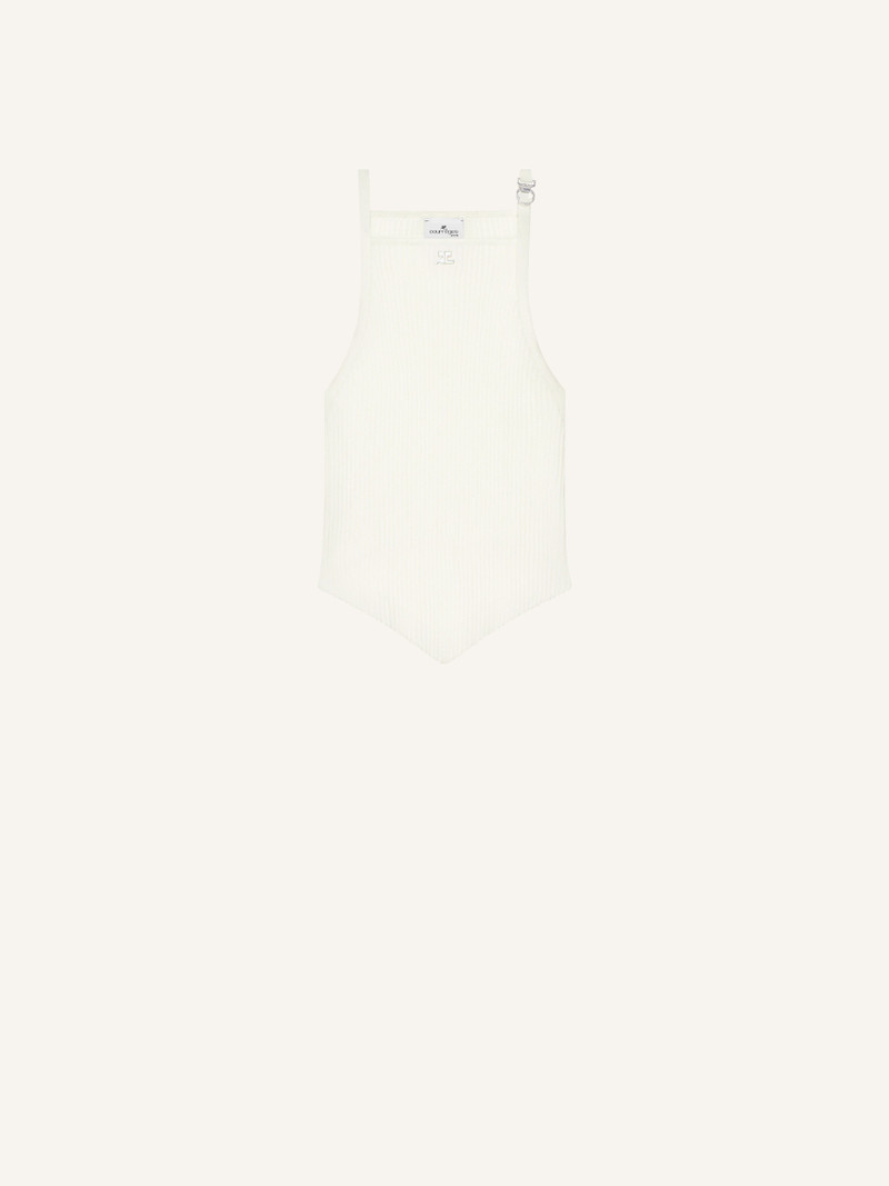 POINTY BUCKLE RIB KNIT TOP 1