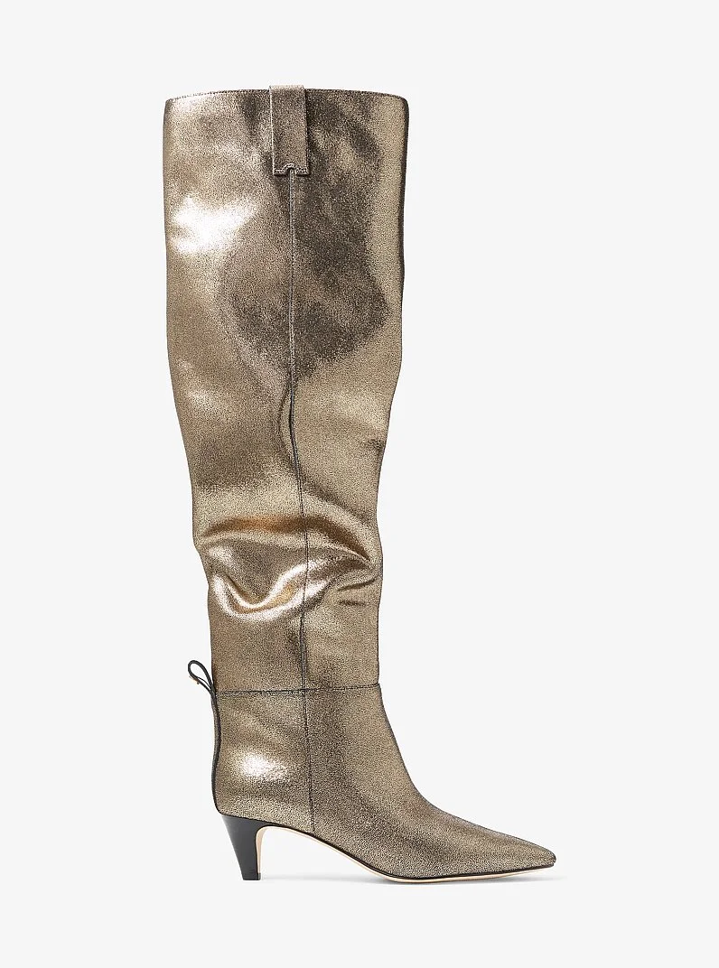 Daniela Metallic Leather Boot - 1