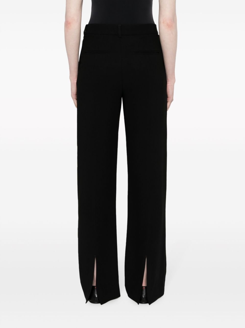 pressed-crease straight trousers - 4
