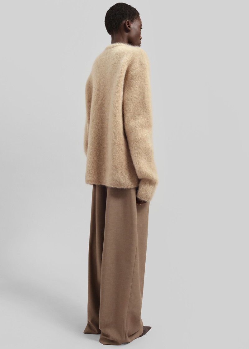Ellery Mohair Crewneck Sweater - Beige 9