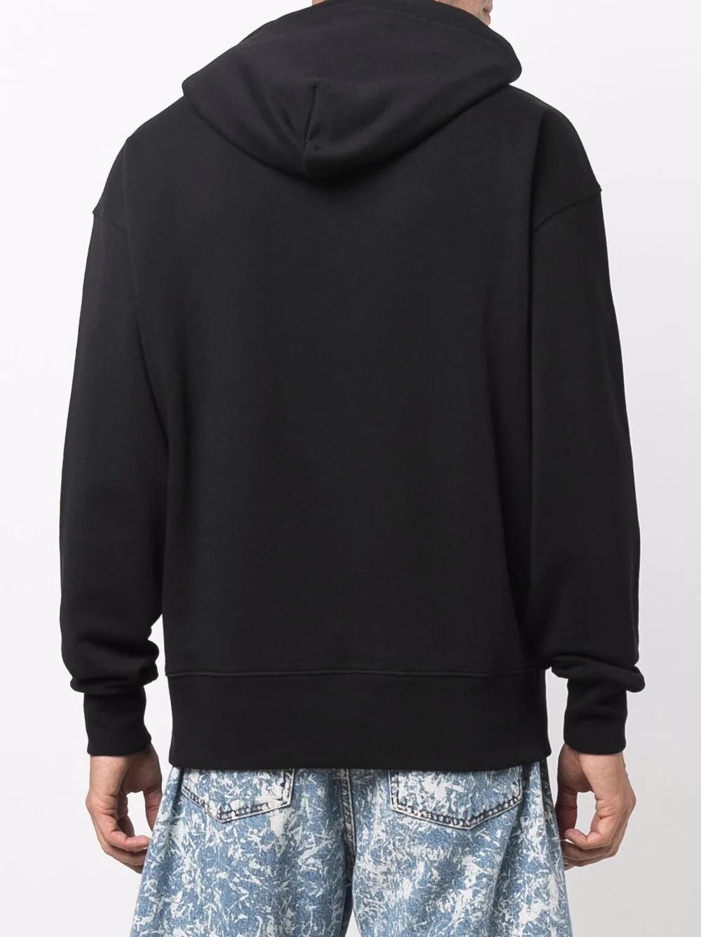 contrast-logo long-sleeve hoodie - 4