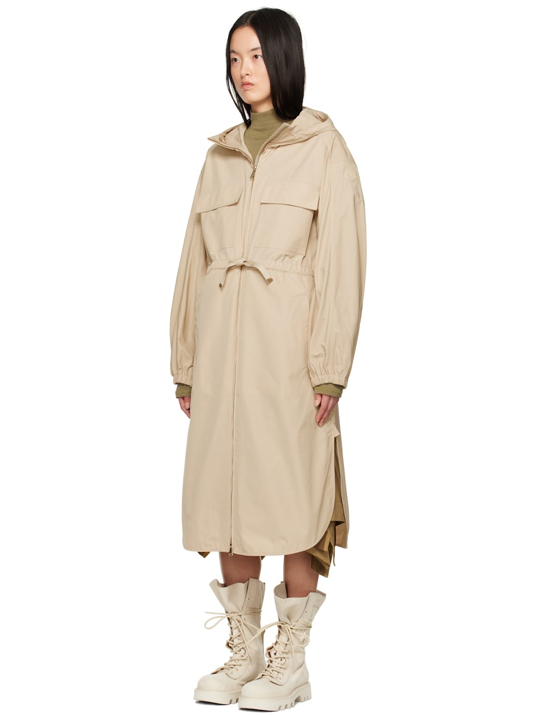 Beige Peronne Long Coat - 4