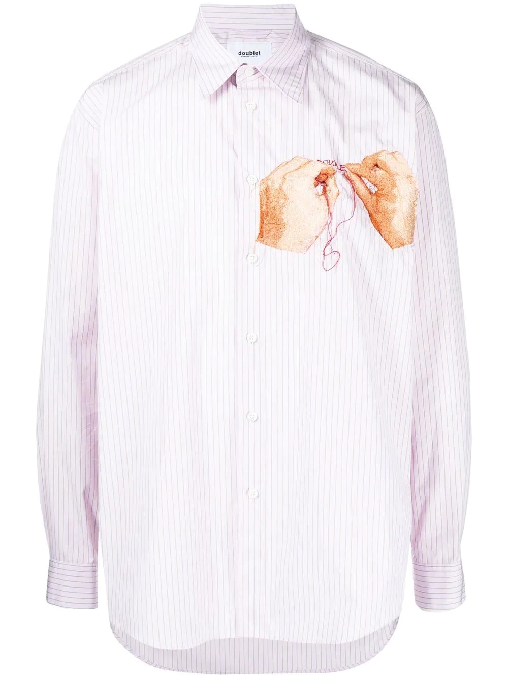 graphic-print button-up shirt - 1