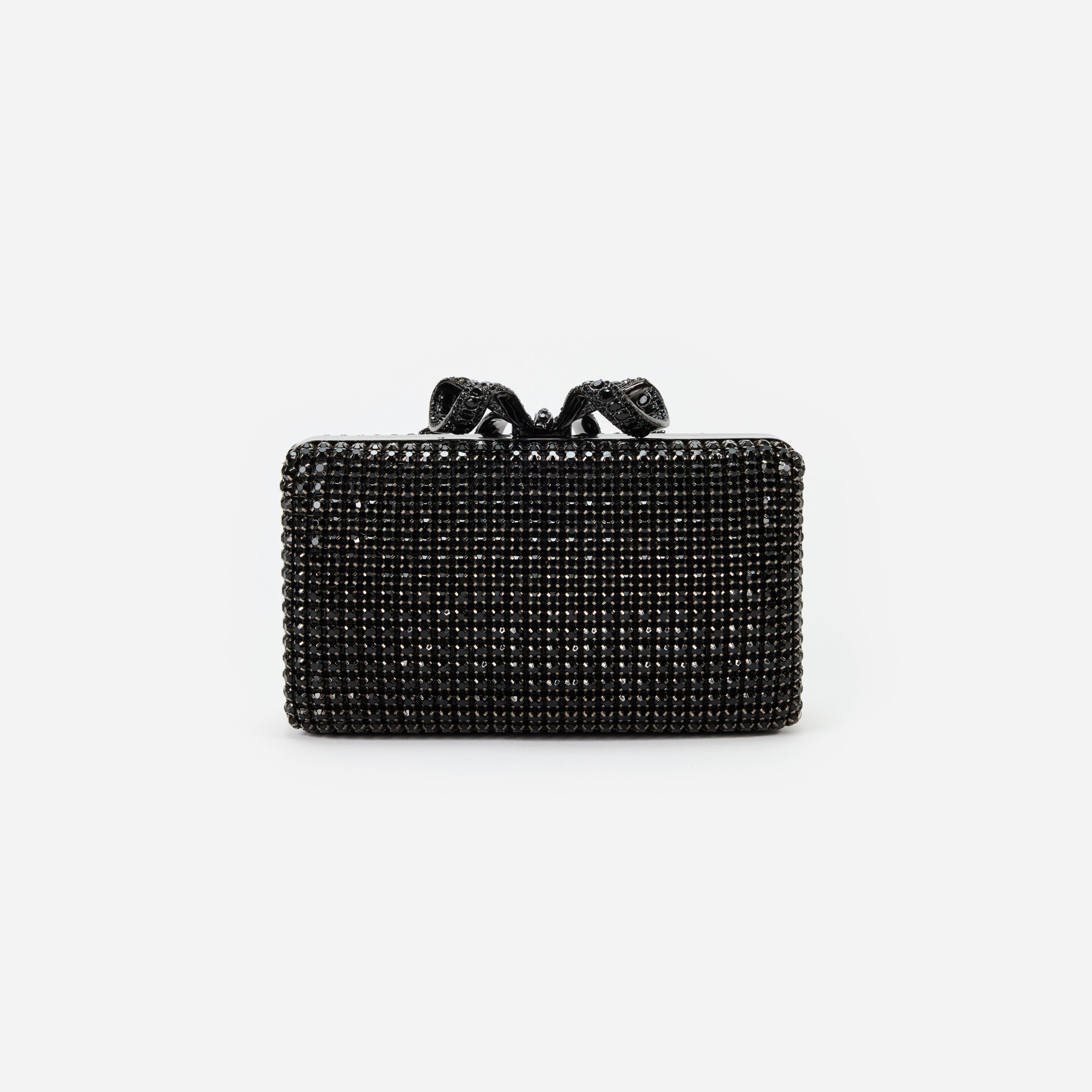 Black Crystal Box Clutch - 3