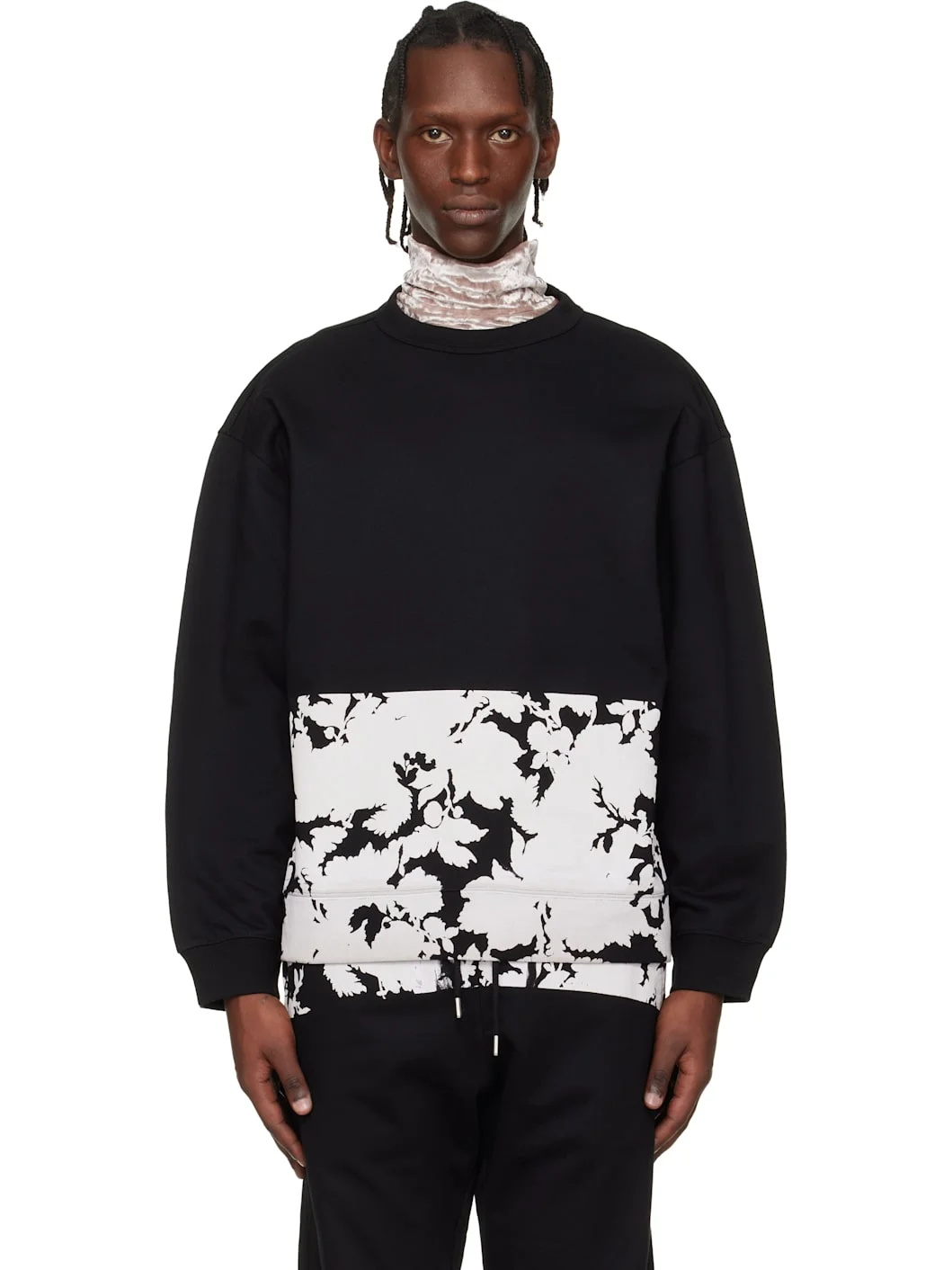 Black Printed Sweatshirt - 1