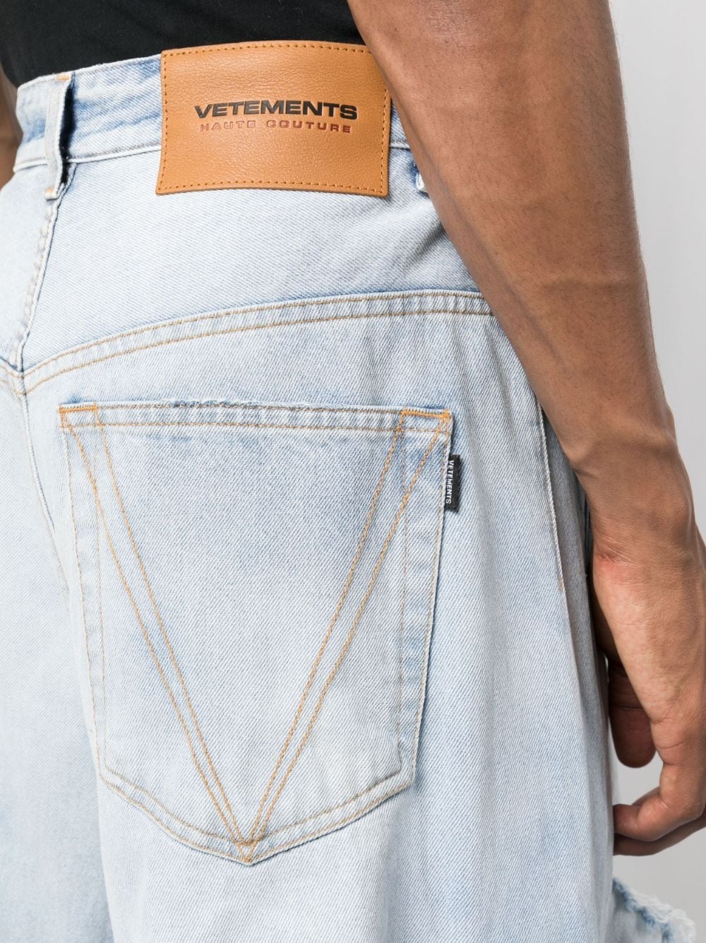distressed wide-leg jeans - 6