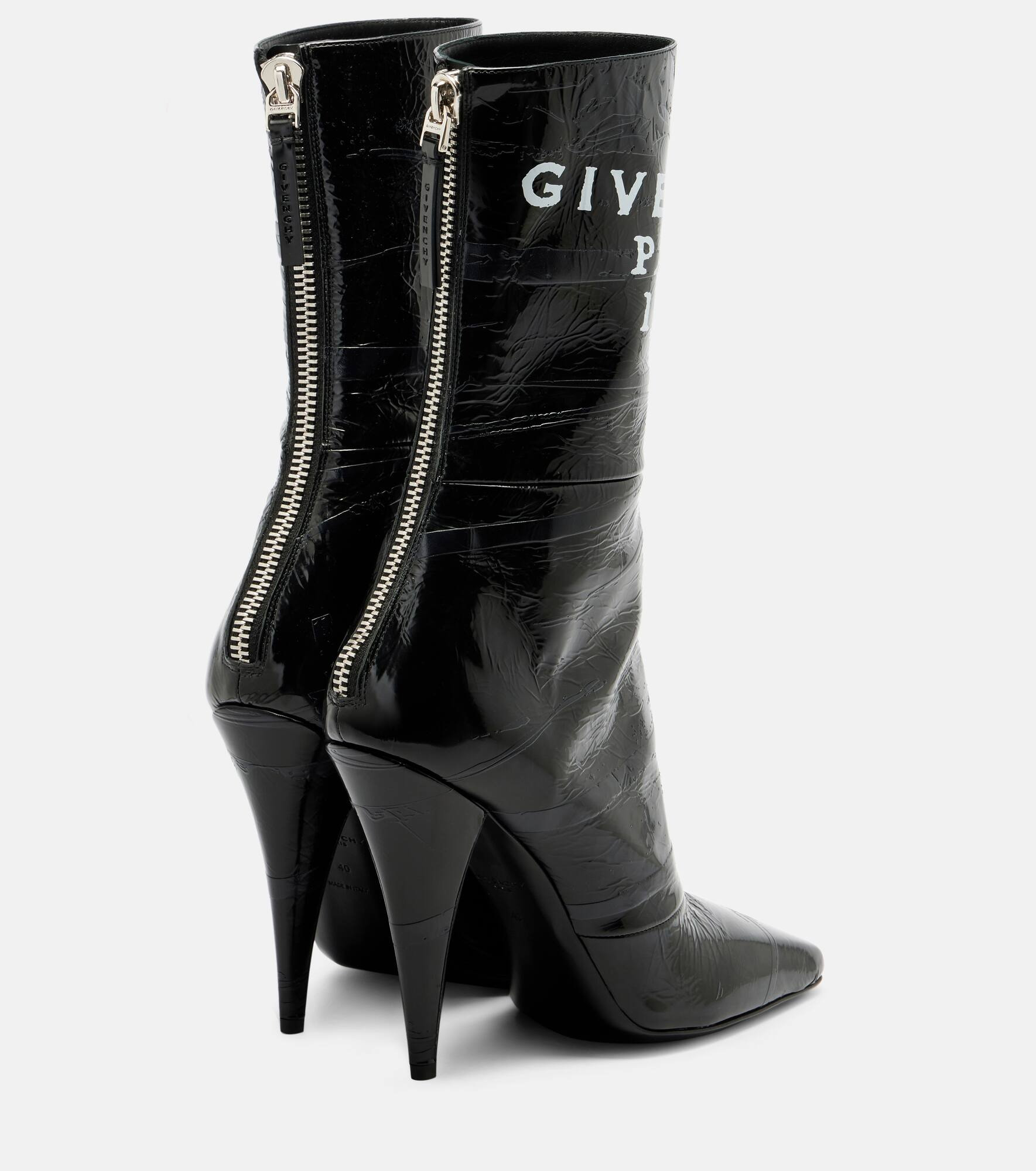Sliced Square patent leather ankle boots - 2