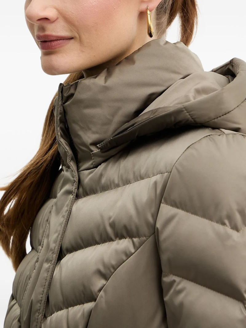 logo-buckle padded coat 5