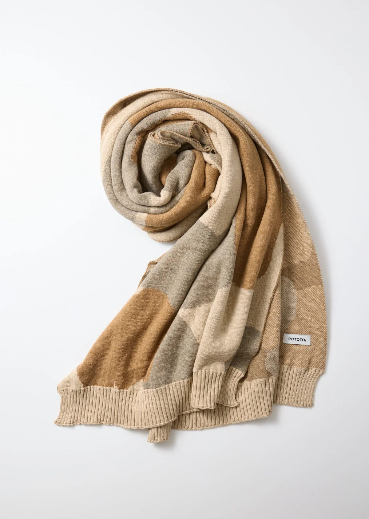 ROT-5138-BEI ROTOTO - DUCK CAMO SCARF - BEIGE - 1