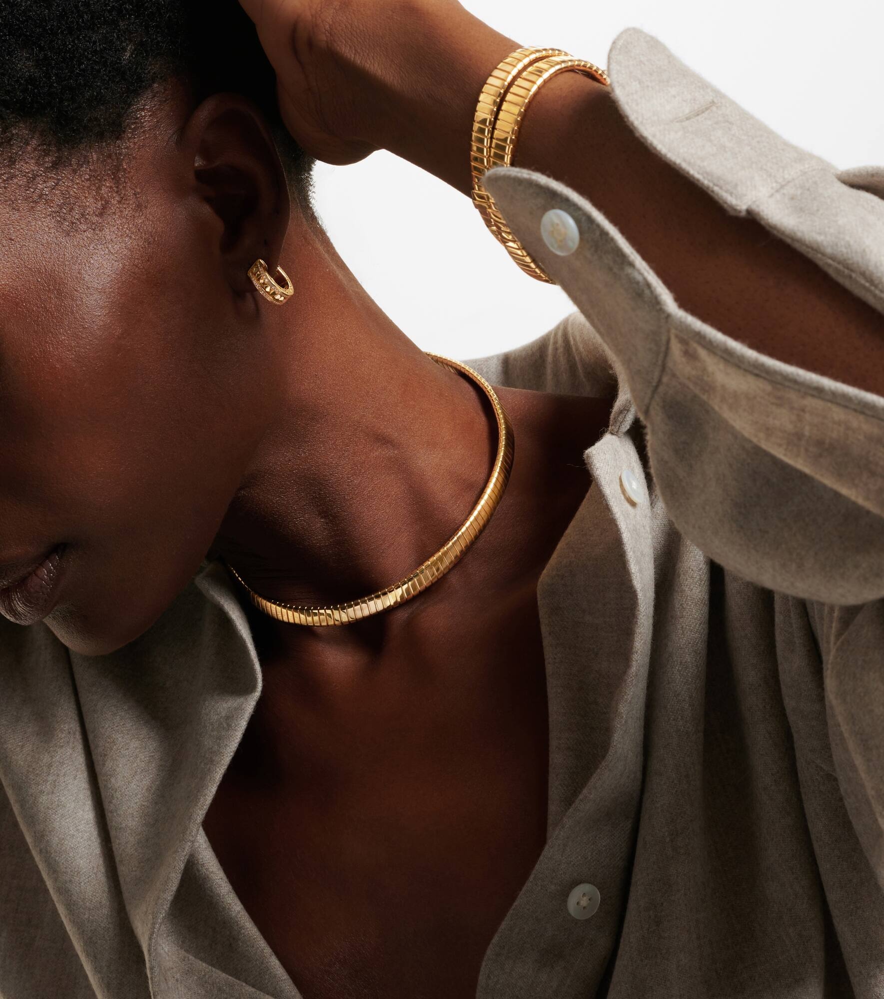 Bvlgari Tubogas 18kt gold choker - 2