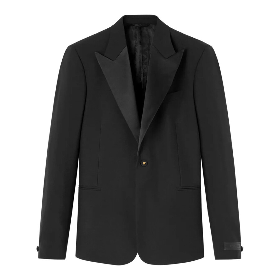 Versace Satin-Trim Single-Breasted Blazer - 5