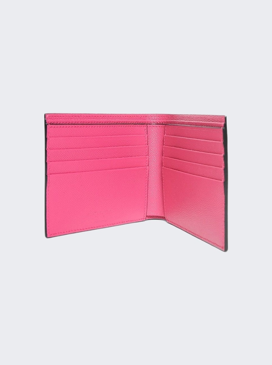 Leather Billfold Wallet Fuchsia Couture - 4