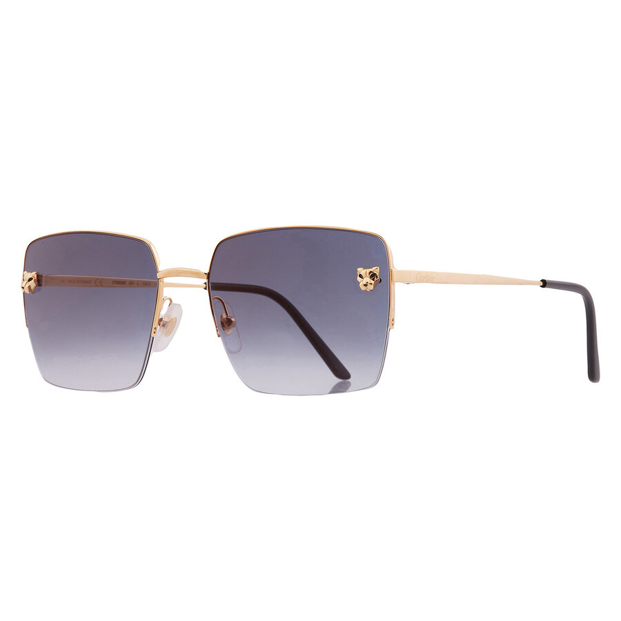 Cartier Panthere de Cartier Grey Gradient Rectangular Ladies Sunglasses CT0333S 001 59 - 2