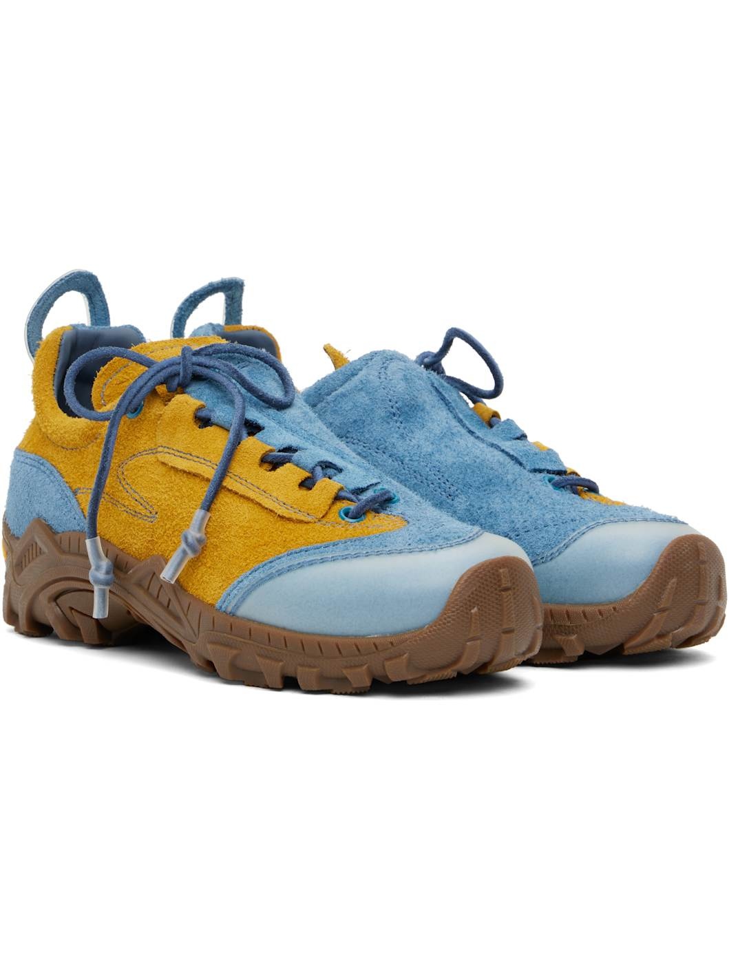 Blue & Tan Gabe Sneakers - 4