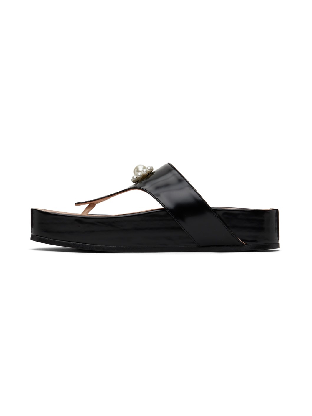 Black Thong Sandals - 3