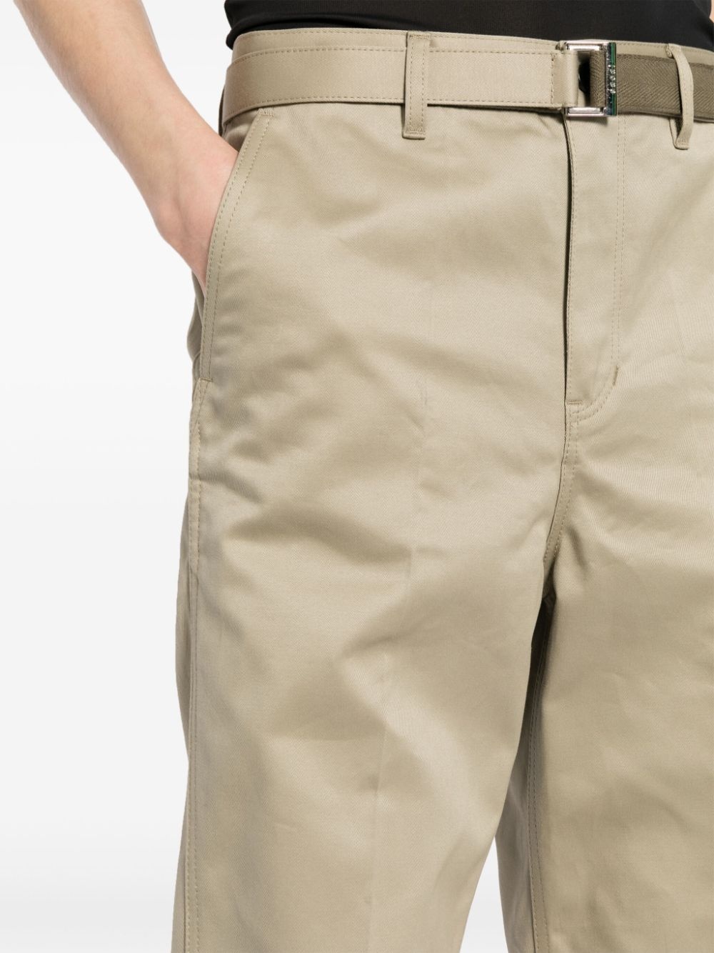 belted chino trousers - 5