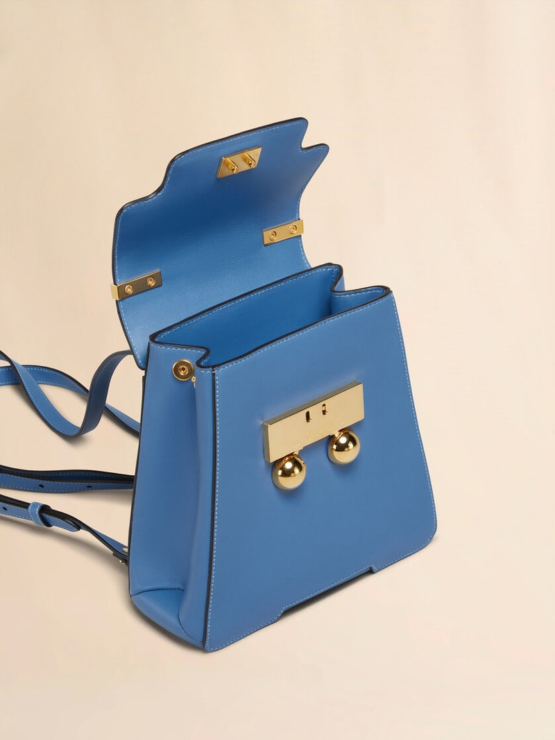 BLUE LEATHER TRUNKAROO BACKPACK 3