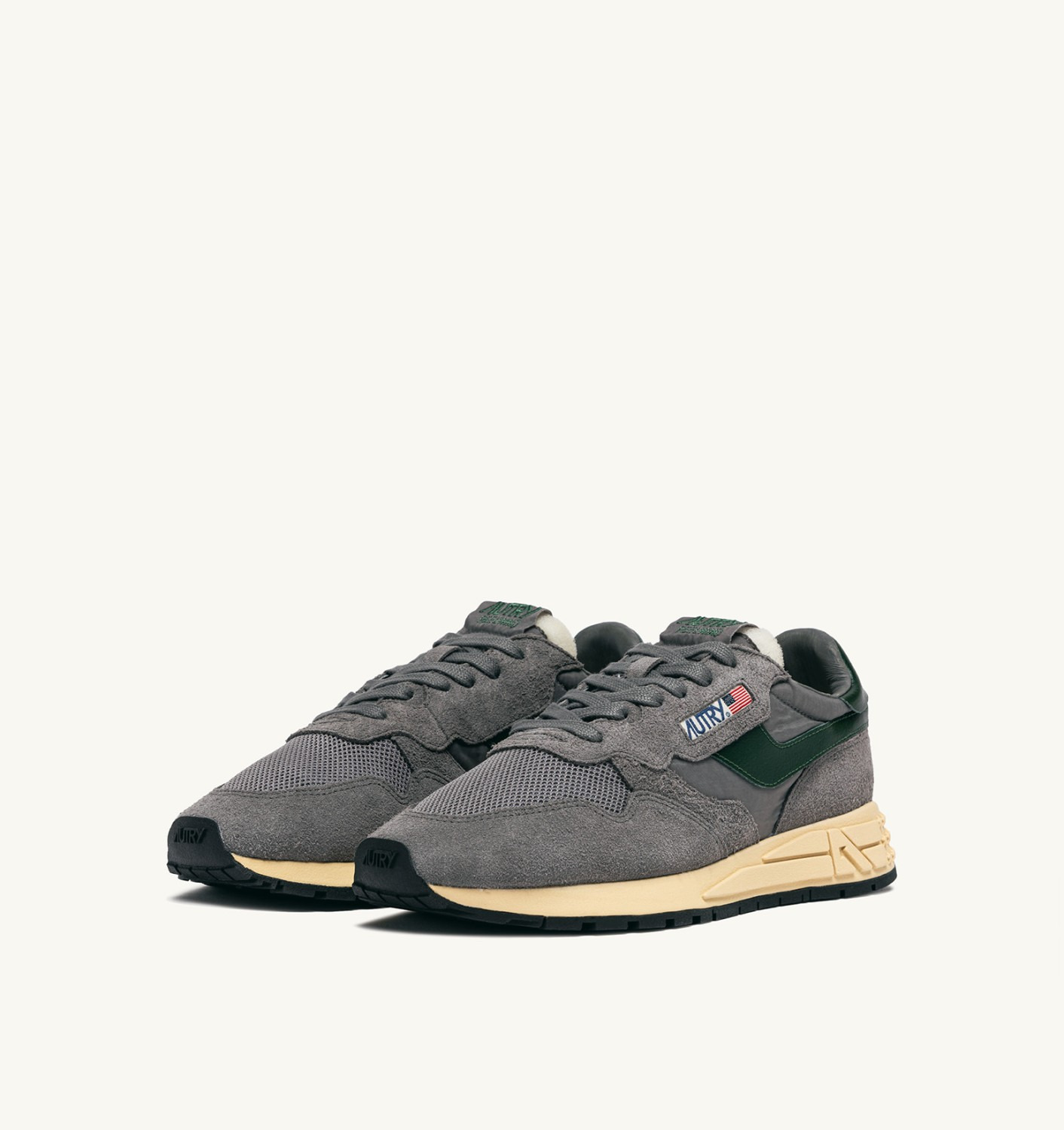 REELWIND LOW SNEAKERS IN NYLON SUEDE AND LEATHER COLOR MOUNTAIN AND NIGHT OWL - 2