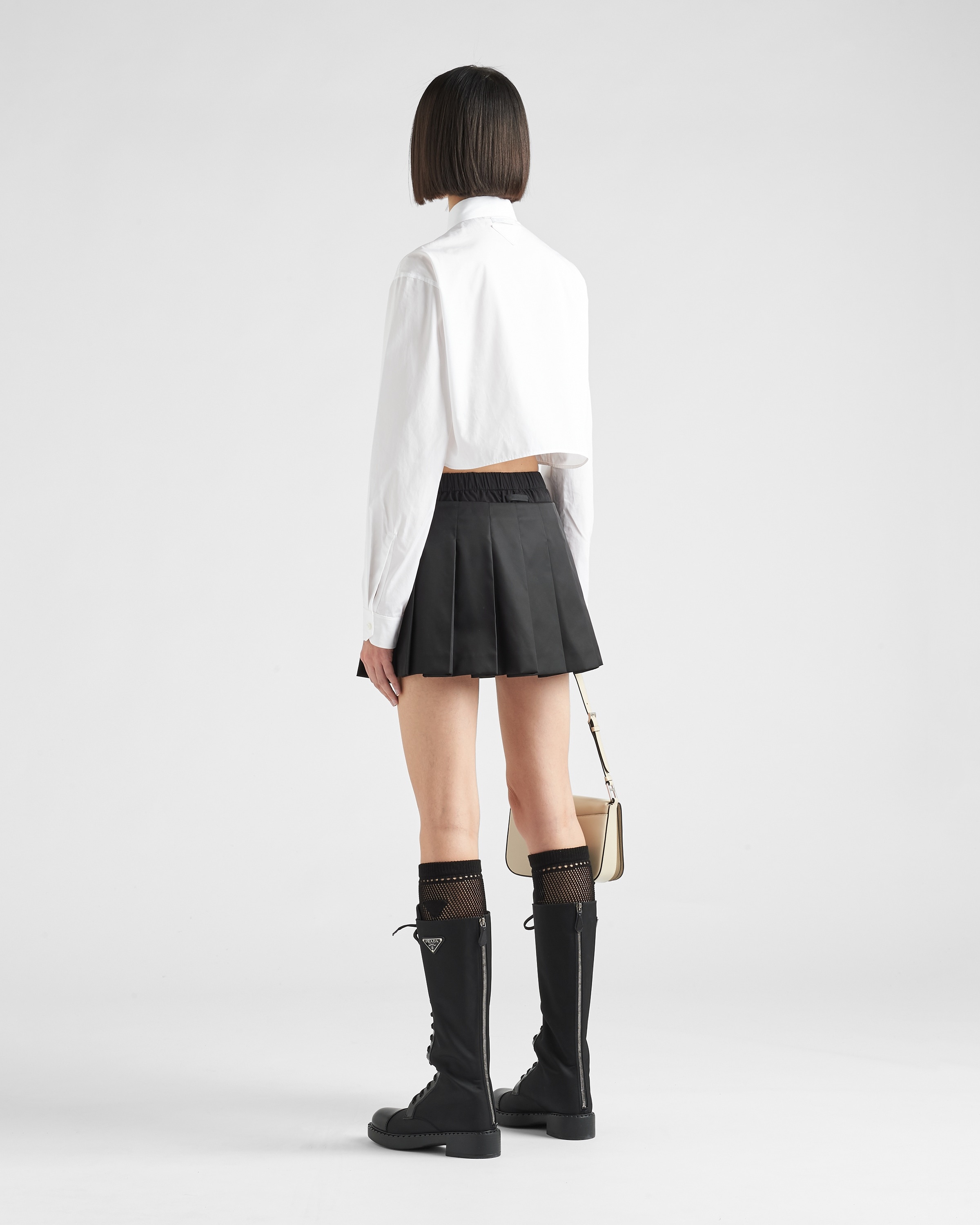 Pleated Re-Nylon miniskirt - 5