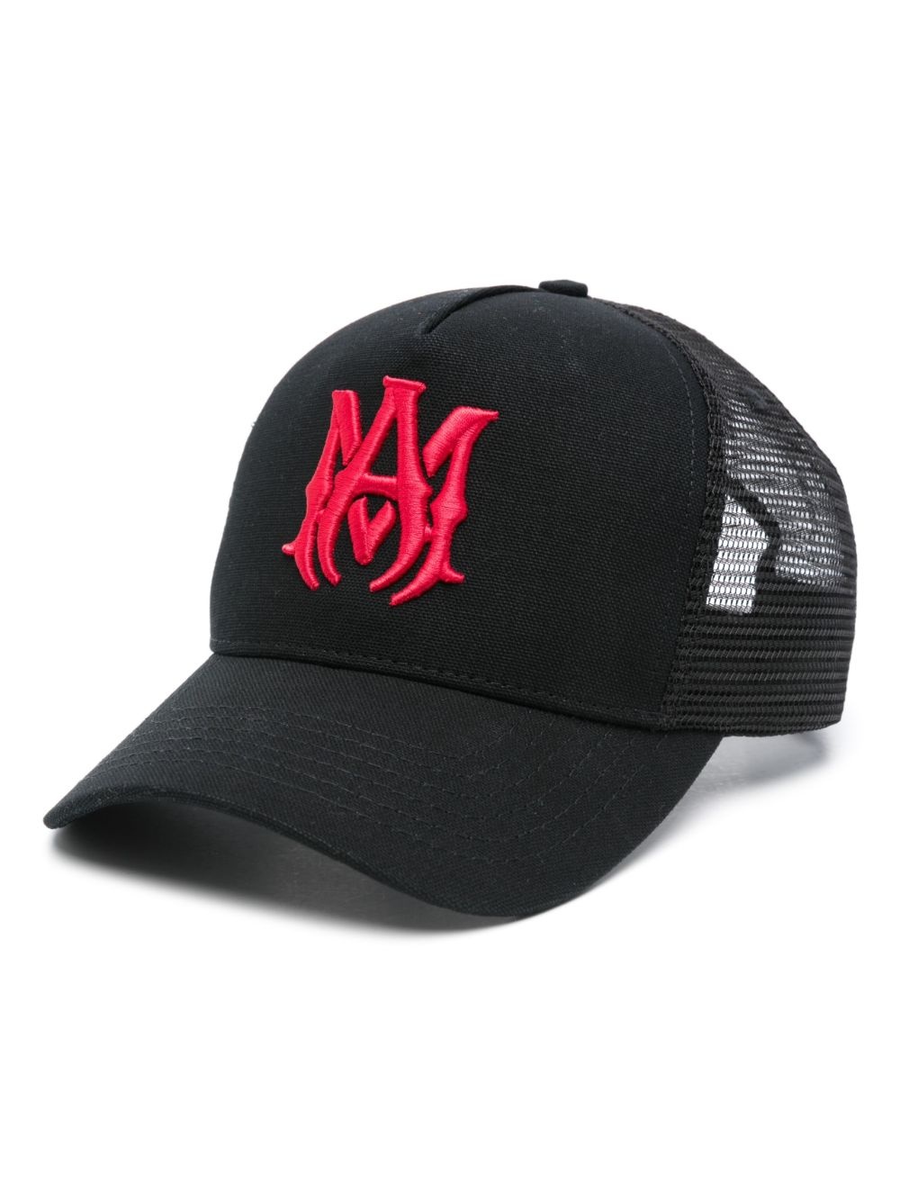 logo-embroidered trucker cap - 1