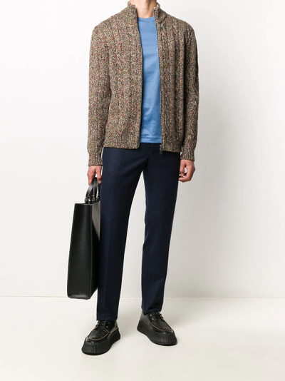 Etro boucle knit zipped cardigan outlook