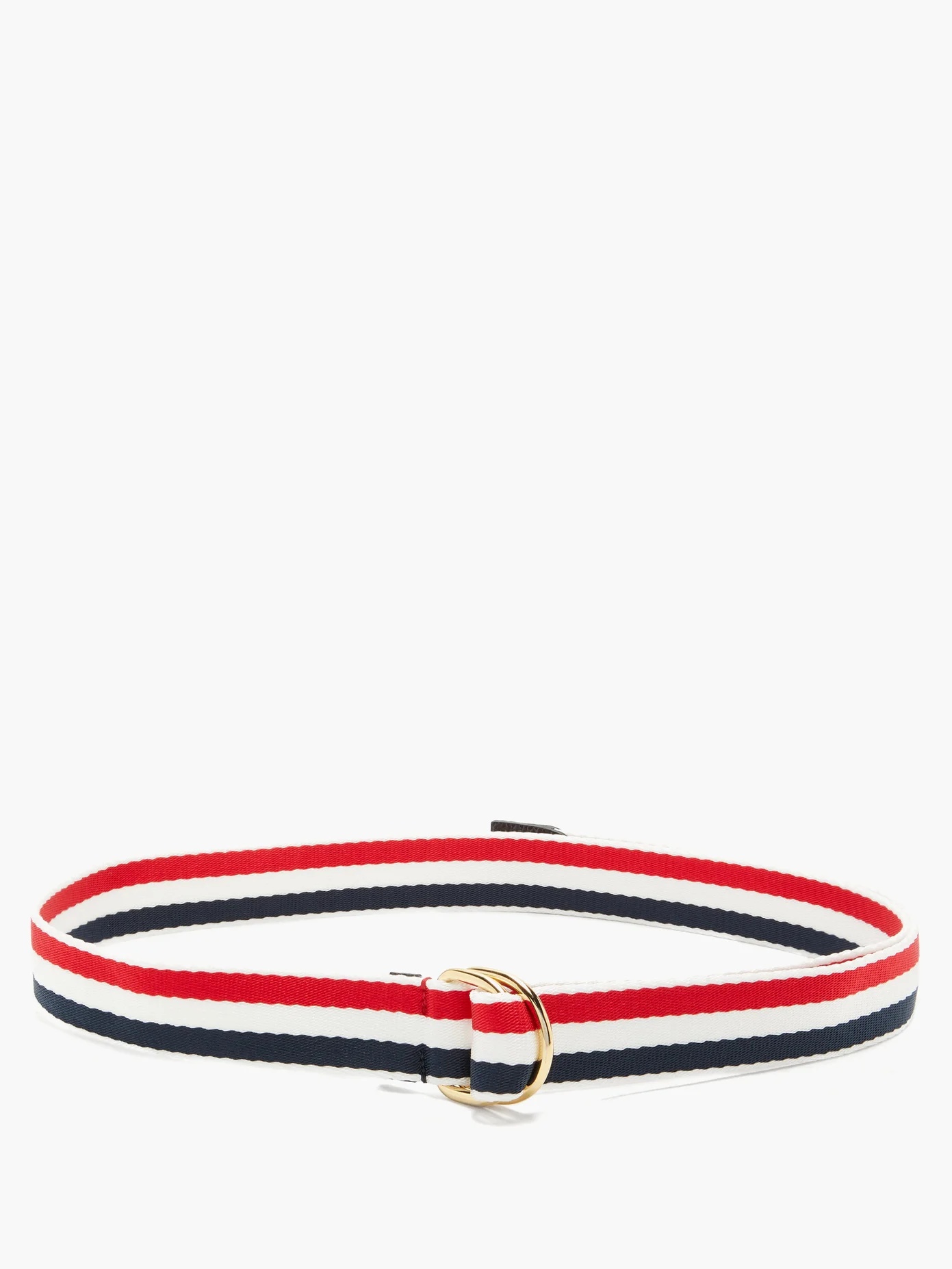 Tricolour D-ring grosgrain belt - 4