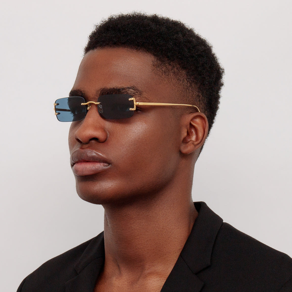 Taylor Rectangular Sunglasses in Aqua - 6