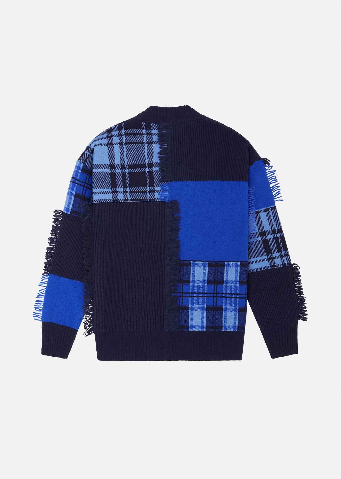 Tartan Patchwork Wool Sweater - 3