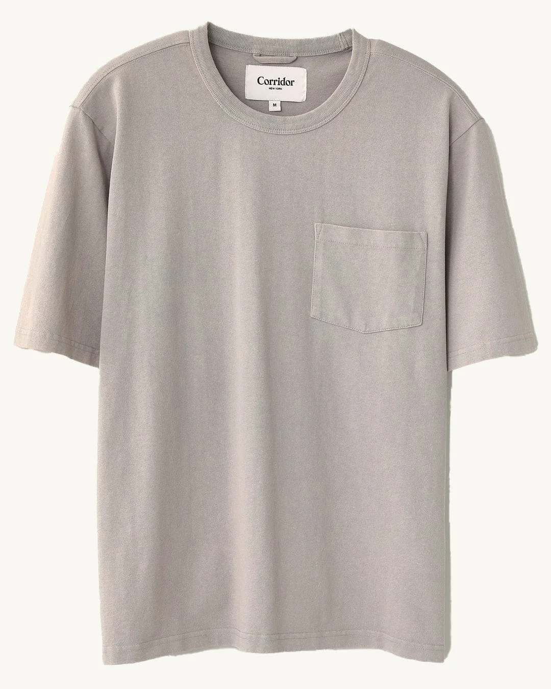 GARMENT DYE TEE - OYSTER GREY - 1