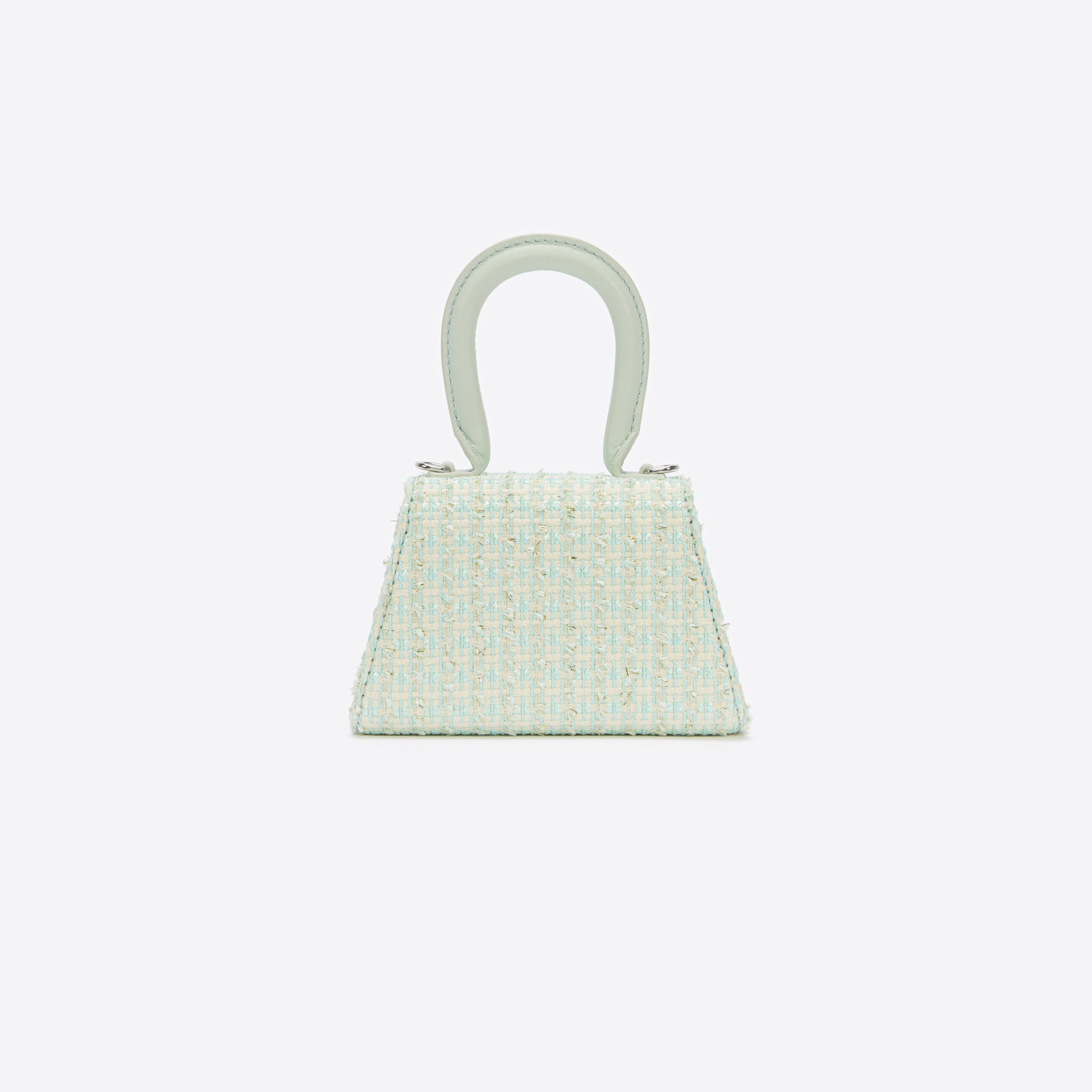 Mint Boucle Micro Bow Bag - 3