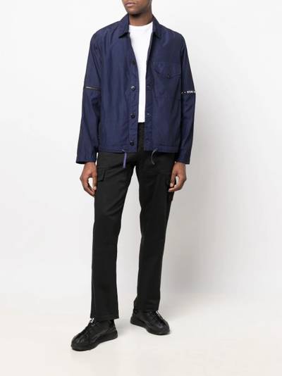 Stone Island detachable-sleeves logo-print shirt jacket outlook