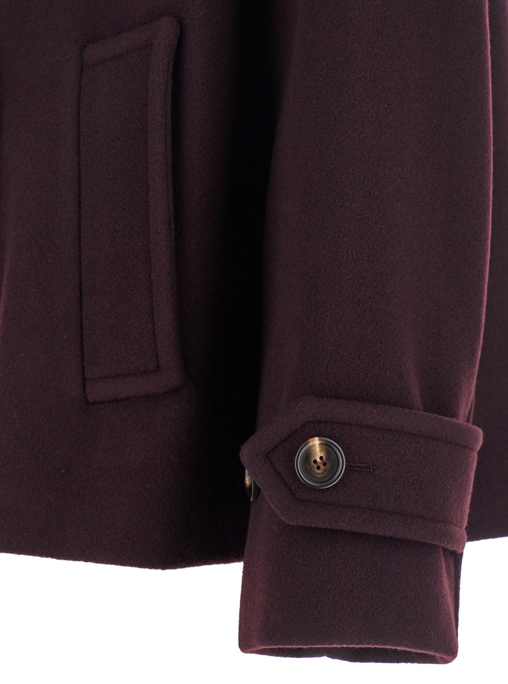Chloé Women Violet Double-Breasted Jacket With Wide Notched Revers And Dropped Shoulders In Wool Ble - 3